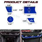 Blue Aluminum Center Console Dashboard Switch Cover for Honda Accord (2018-2022)
