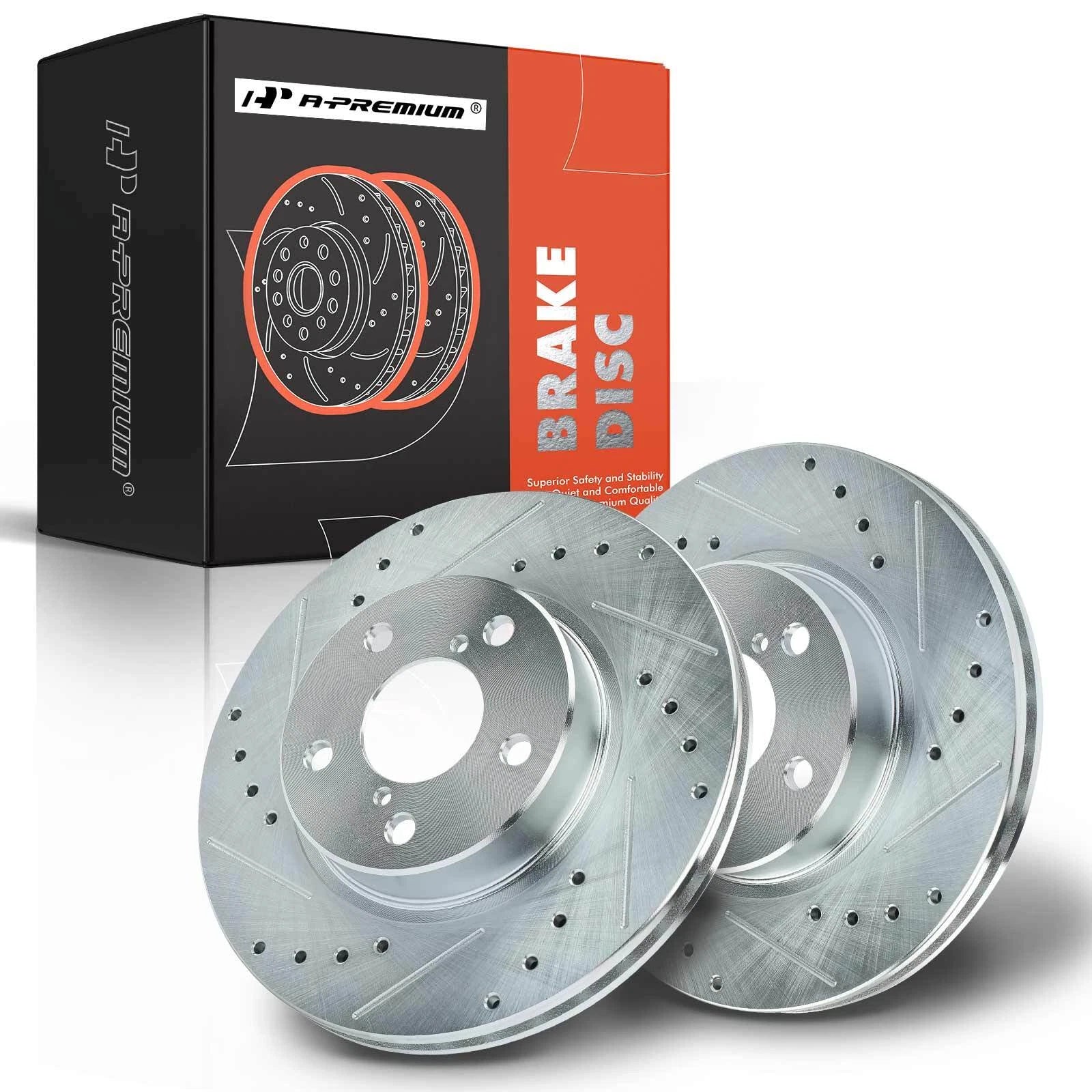 Front Drilled Brake Rotors for Subaru Legacy, Impreza (1990–2001)
