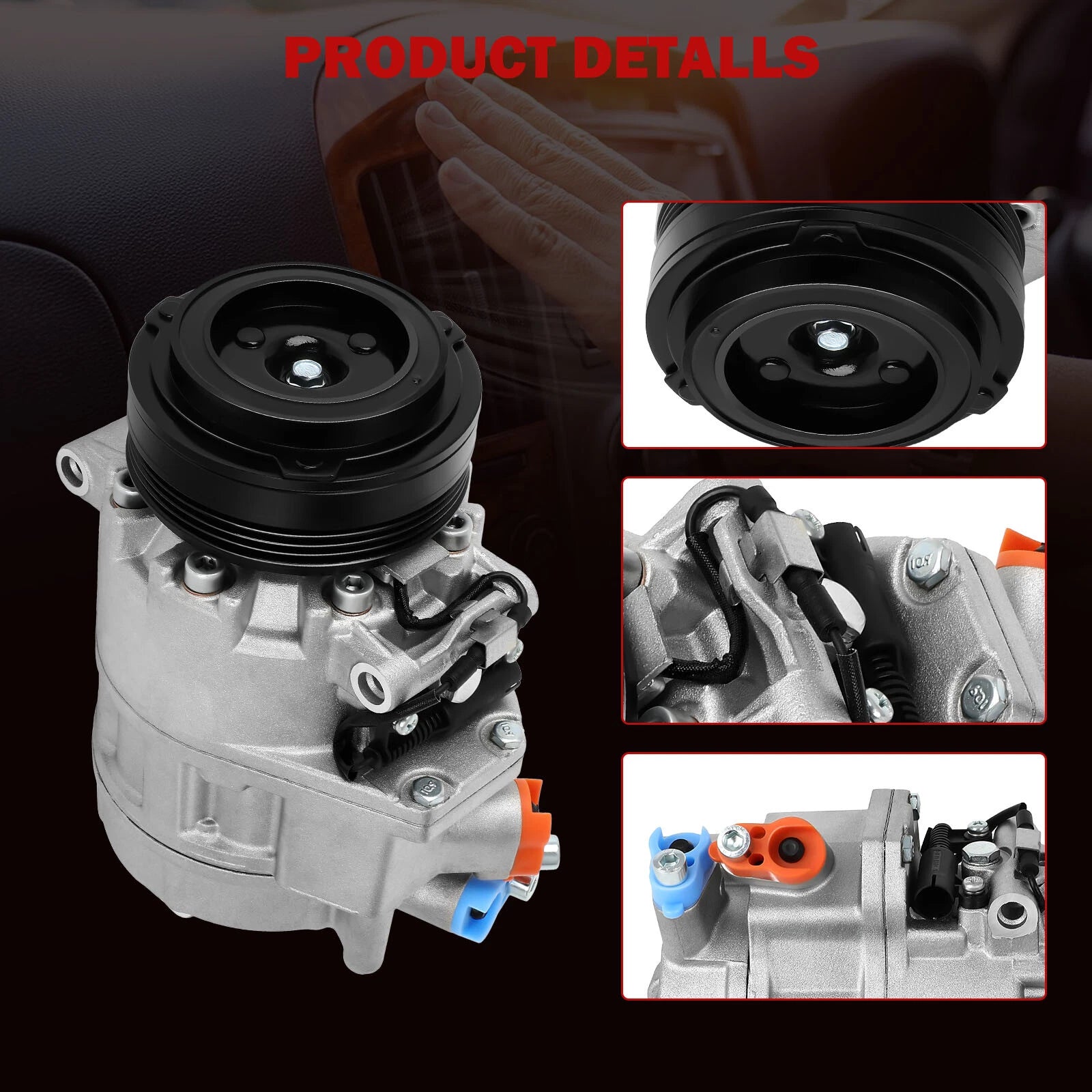 A/C Compressor with Clutch for BMW X5 (2004–2006)