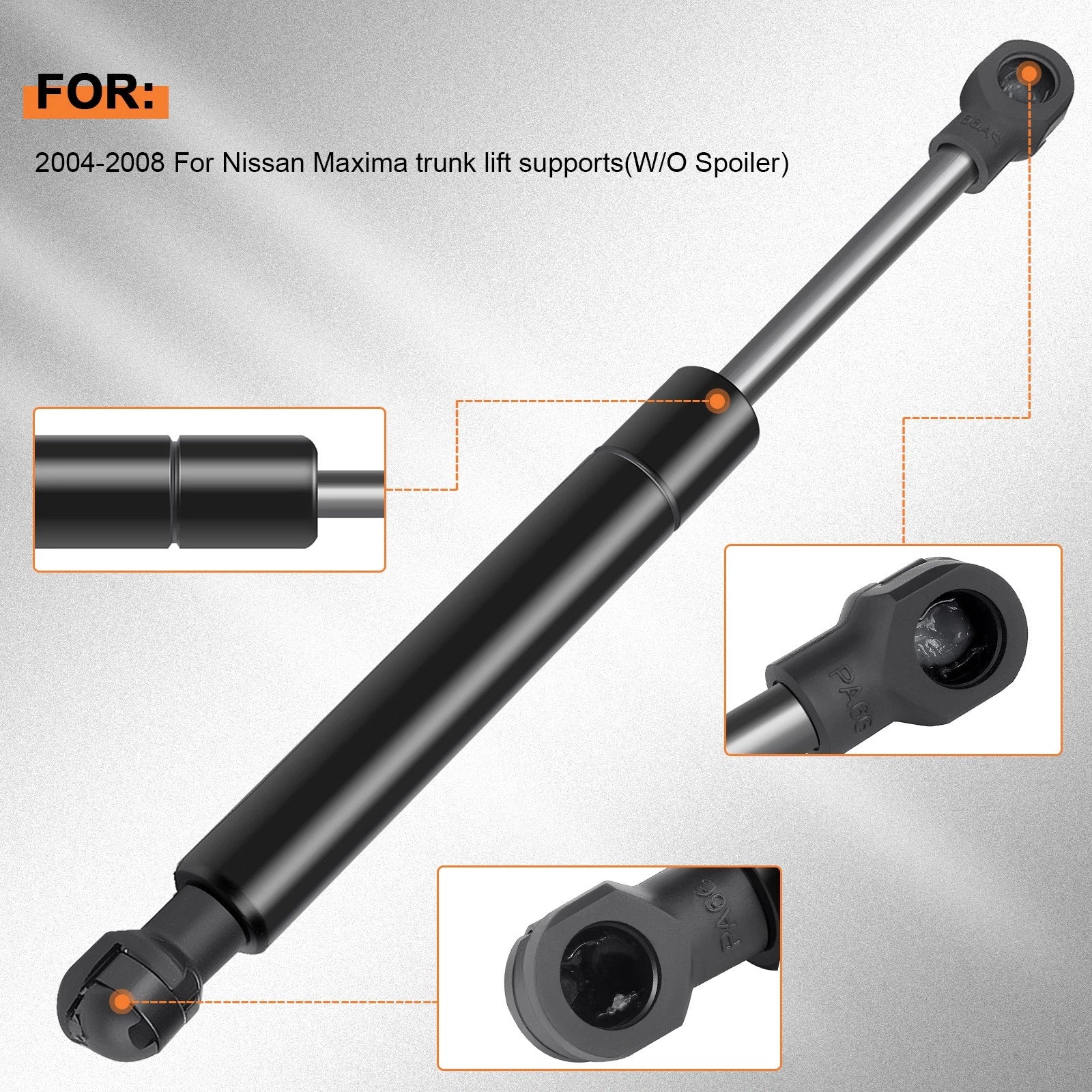 2X Rear Trunk Lift Supports for Nissan Maxima (2004–2008)