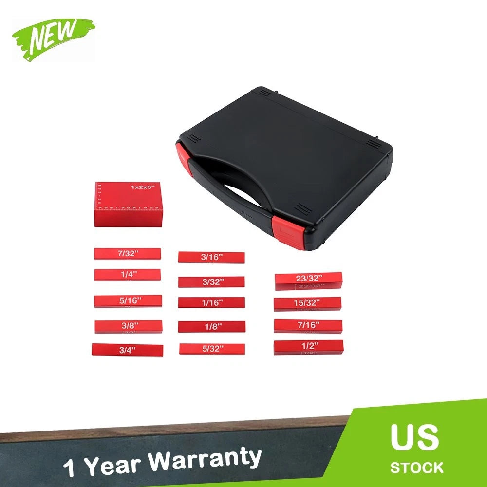 15-Piece Gauge Block Set for Woodworking Tools