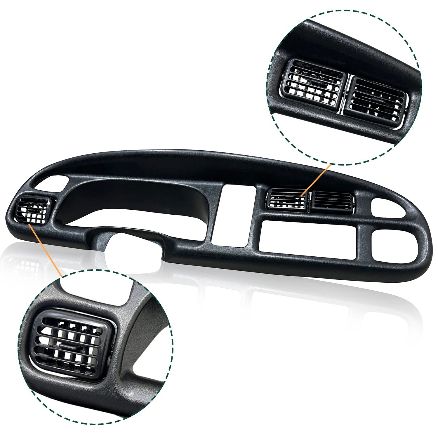 Dash Instrument Panel Replacement Vents for Dodge Ram 1500 1998–2001, 2500 3500 1998–2002