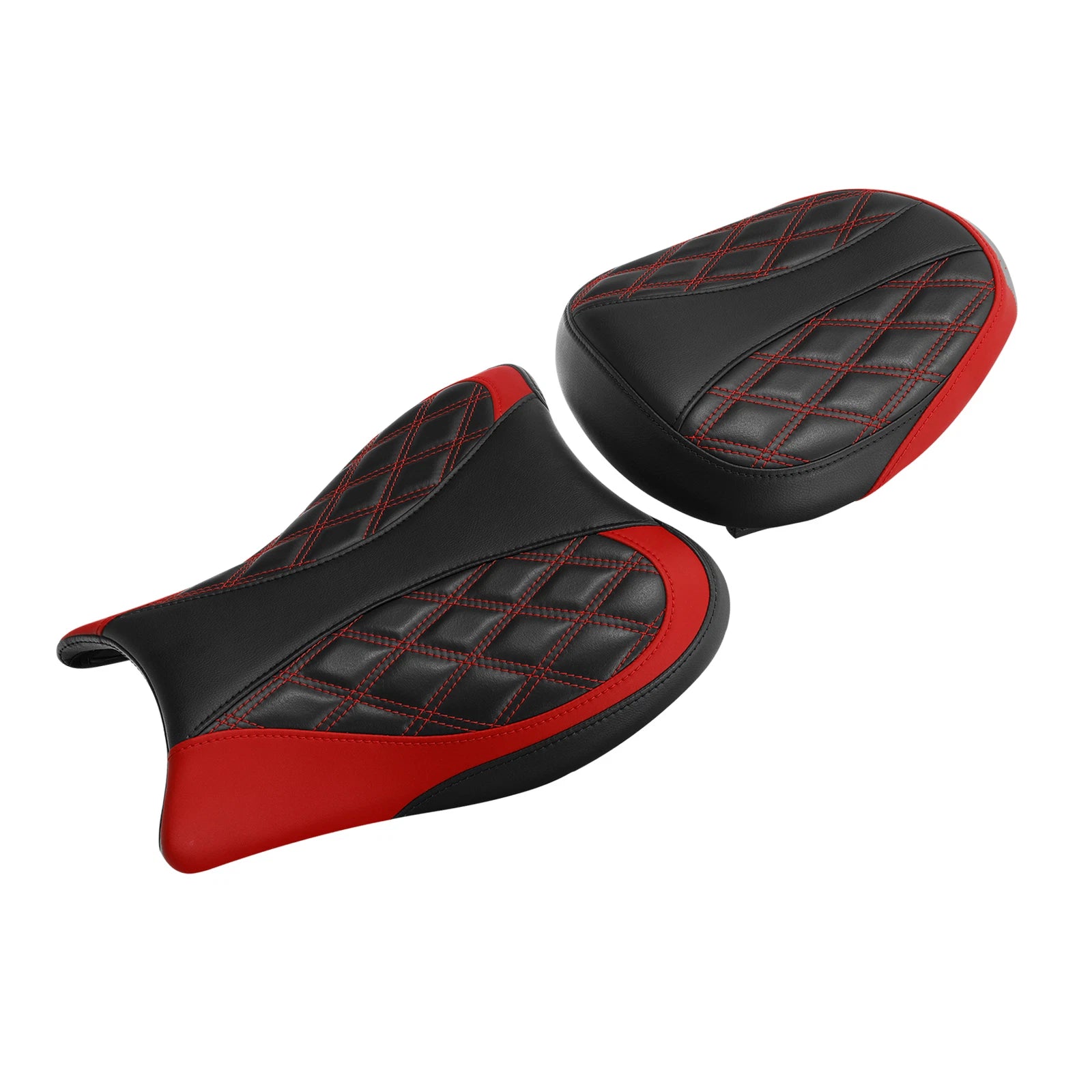 Rider Driver & Passenger Seats for Suzuki Hayabusa GSX1300R (2008–2020) Black Red