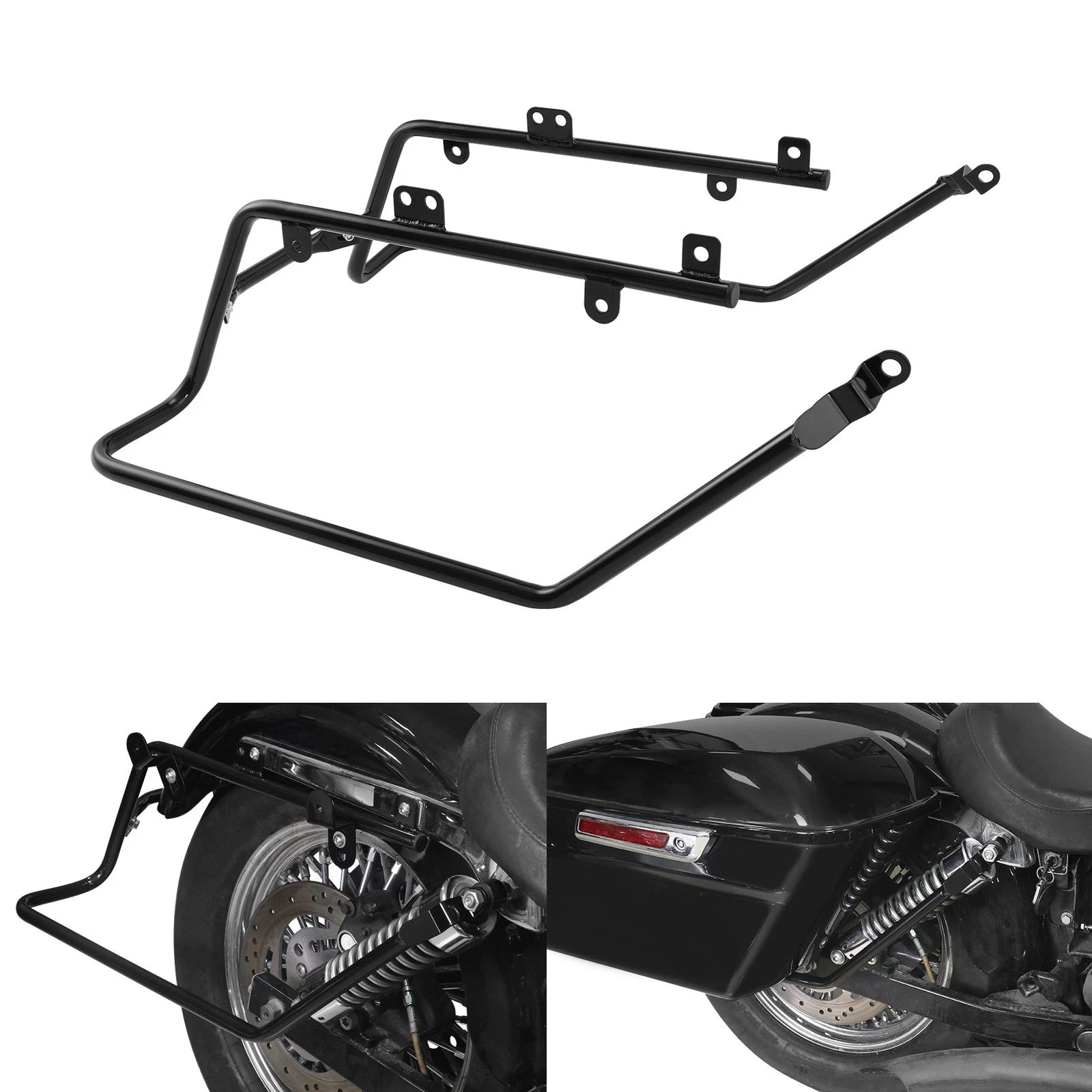 Hard Saddlebag Conversion Bracket Kit for Harley Dyna Street Bob Fat Bob (2008–2017)