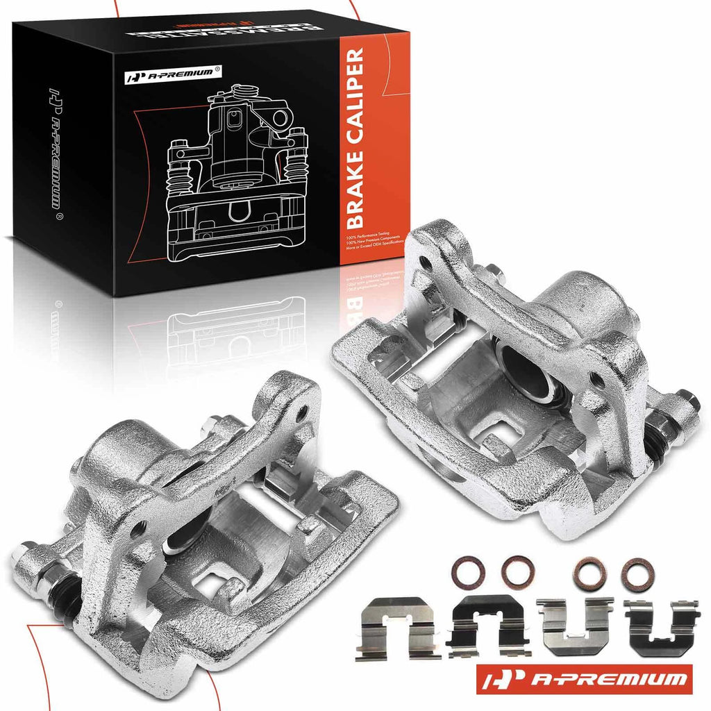 Pair Rear Brake Calipers with Bracket for Kia Optima (2012–2017)