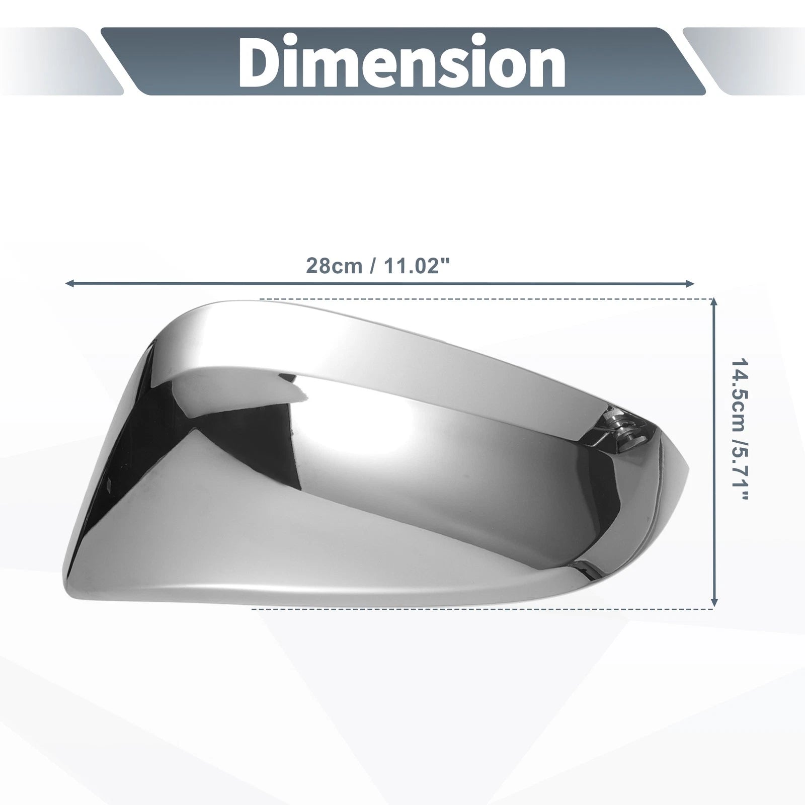Pair Rearview Mirror Cover Cap Chrome for Toyota Hilux (2015–2020)