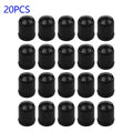 20PCS Black Plastic Air Valve Tyre Wheel Caps for Car Bike Motorcycle