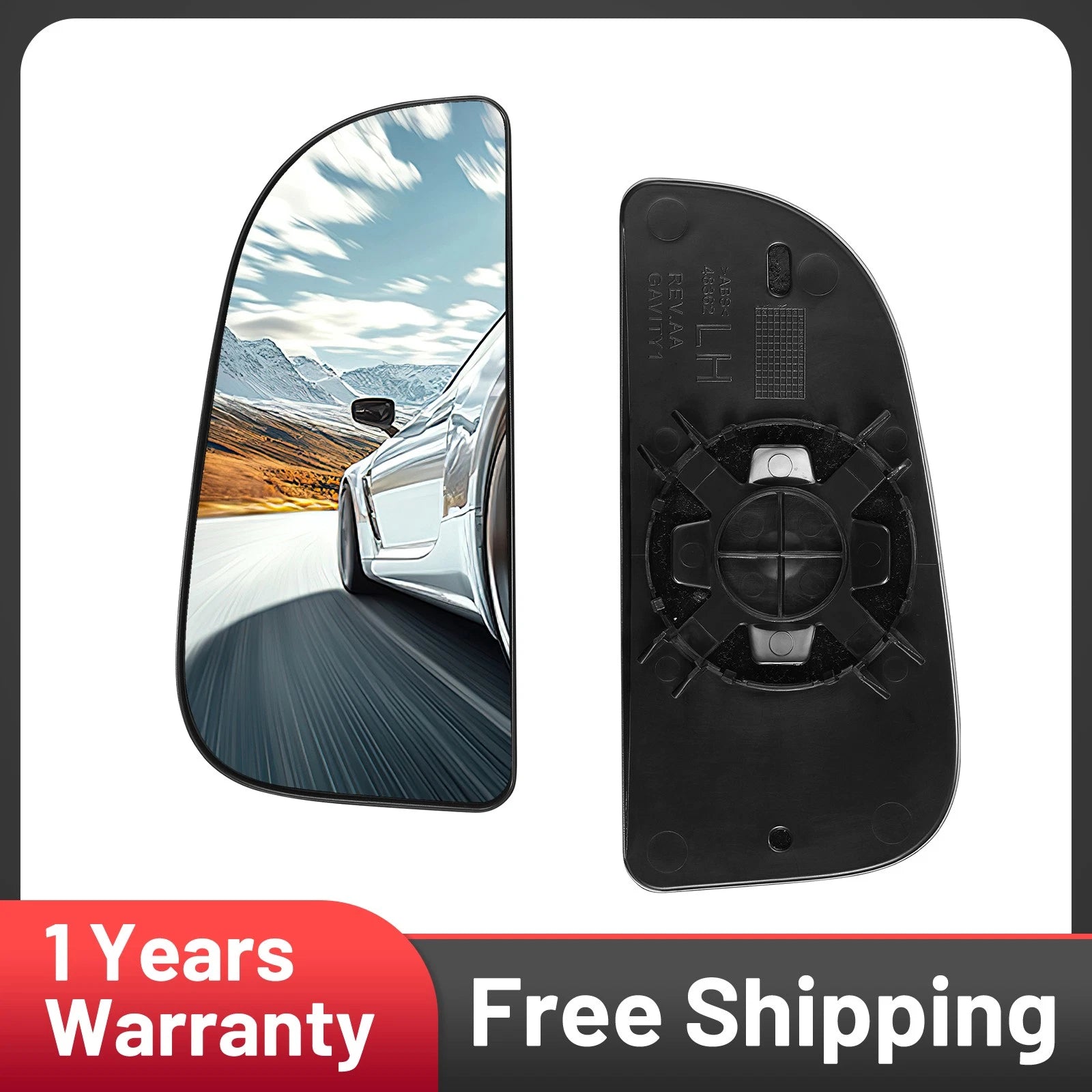 Mirror Glass Outer Convex Driver Side for Dodge Ram 1500–4500 (2010–2024)