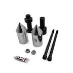 Chrome Spike Frame Slider Crash Protectors for Kawasaki Z1000 (2003–2006)
