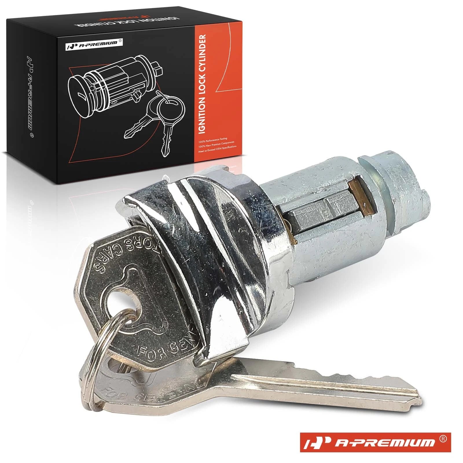Chrome Ignition Lock Cylinder with Keys for Chevrolet Corvette 
