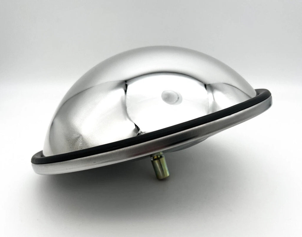 Ribbed Stainless Fisheye Convex Mirror with Center Stud for Universal
