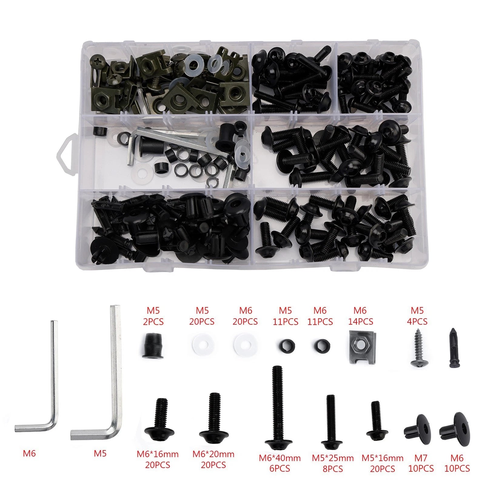 Set of 4 M5/M6 Schrauben Clip Teile Klemmen for (1980–1989)