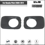 Set of 2 Fog Light Trims for Honda Pilot (2009–2011) Black Primed Plastic