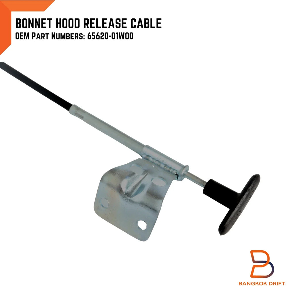 Hood Release Lock Control Cable for Nissan Datsun 720 Pickup (79-91)