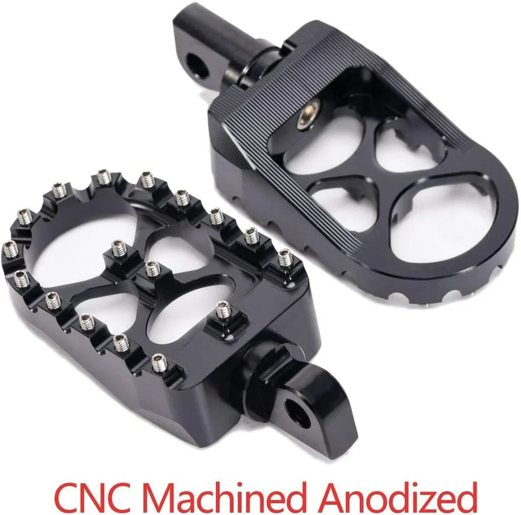 Wide Foot Pegs MX Style for Harley Dyna Sportster Iron 883 Fatboy Bobber (2004-2023)