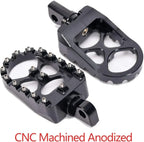 Wide Foot Pegs MX Style for Harley Dyna Sportster Iron 883 Fatboy Bobber (2004-2023)