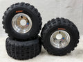 DWT 18" Polished Wheels Rims & Sunf A027 Tires for Honda ATC 70 (1970–1980)