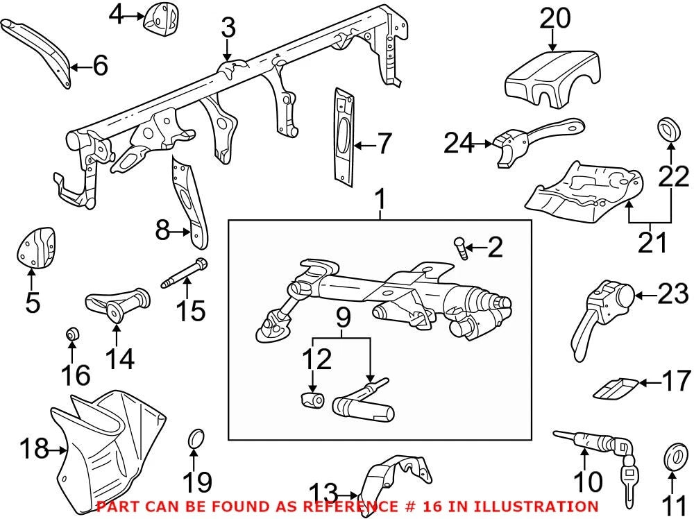 Steering Column Nut N01118312 for Audi