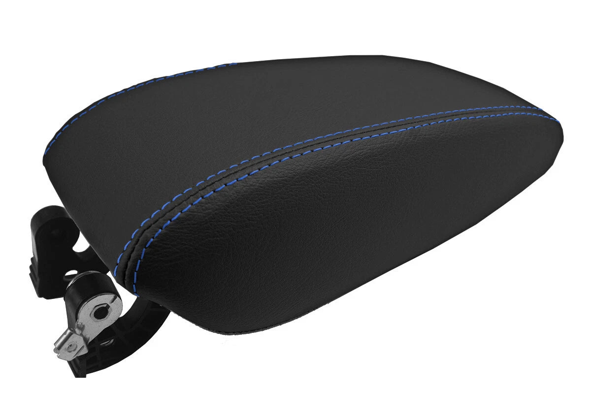 Leather Synthetic Console Armrest Cover for Chevrolet Cruze (2016–2018) Blue Stitch