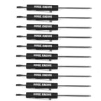 10PCS Black Flat Pocket Screwdriver Set with Phillips Top & Clip