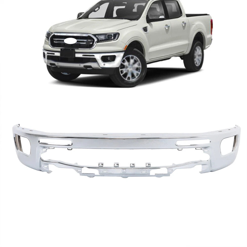 Chrome Front Bumper Without Sensor Holes for Ford Ranger (2019–2023)
