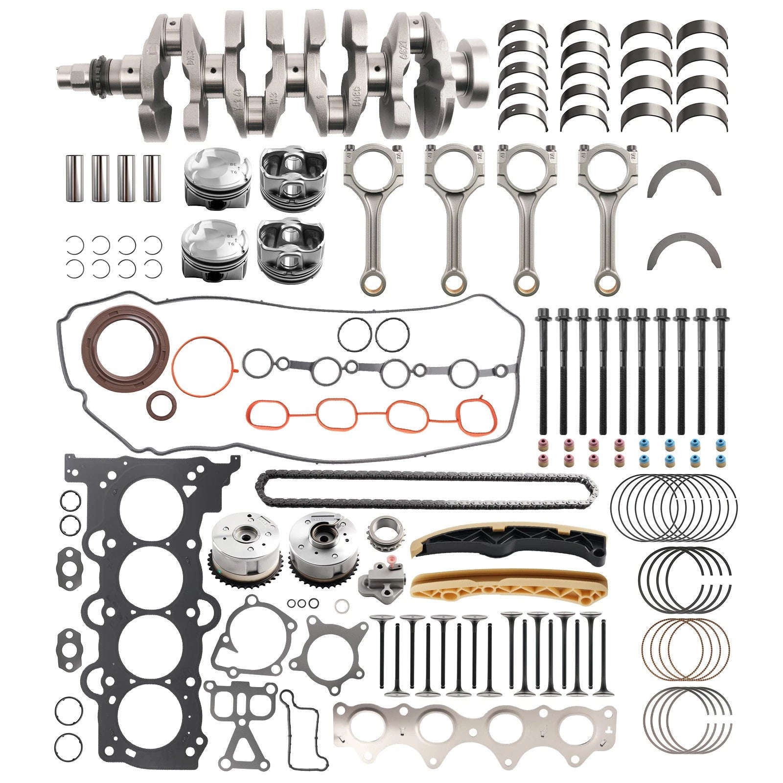G4FJ 1.6L Engine Overhaul Rebuild Kit - Crankshaft Rods/Timing For Hyundai KIA