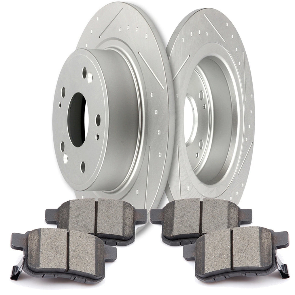 Rear Brake Rotors and Ceramic Brake Pads for Honda Accord, Acura TSX (2008–2010)