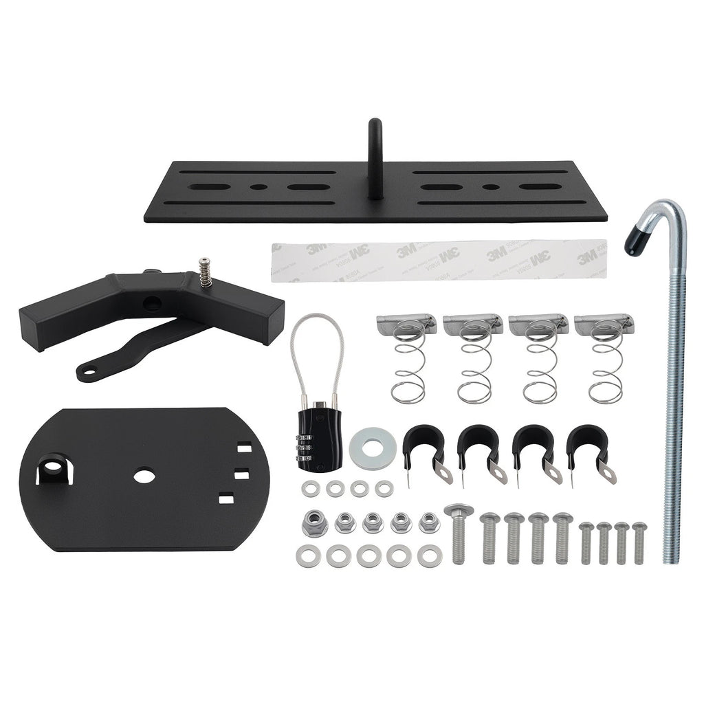 Roof Mount Spare Tire Carrier for SUV Truck Jeep (Black)