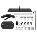 Roof Mount Spare Tire Carrier for SUV Truck Jeep (Black)