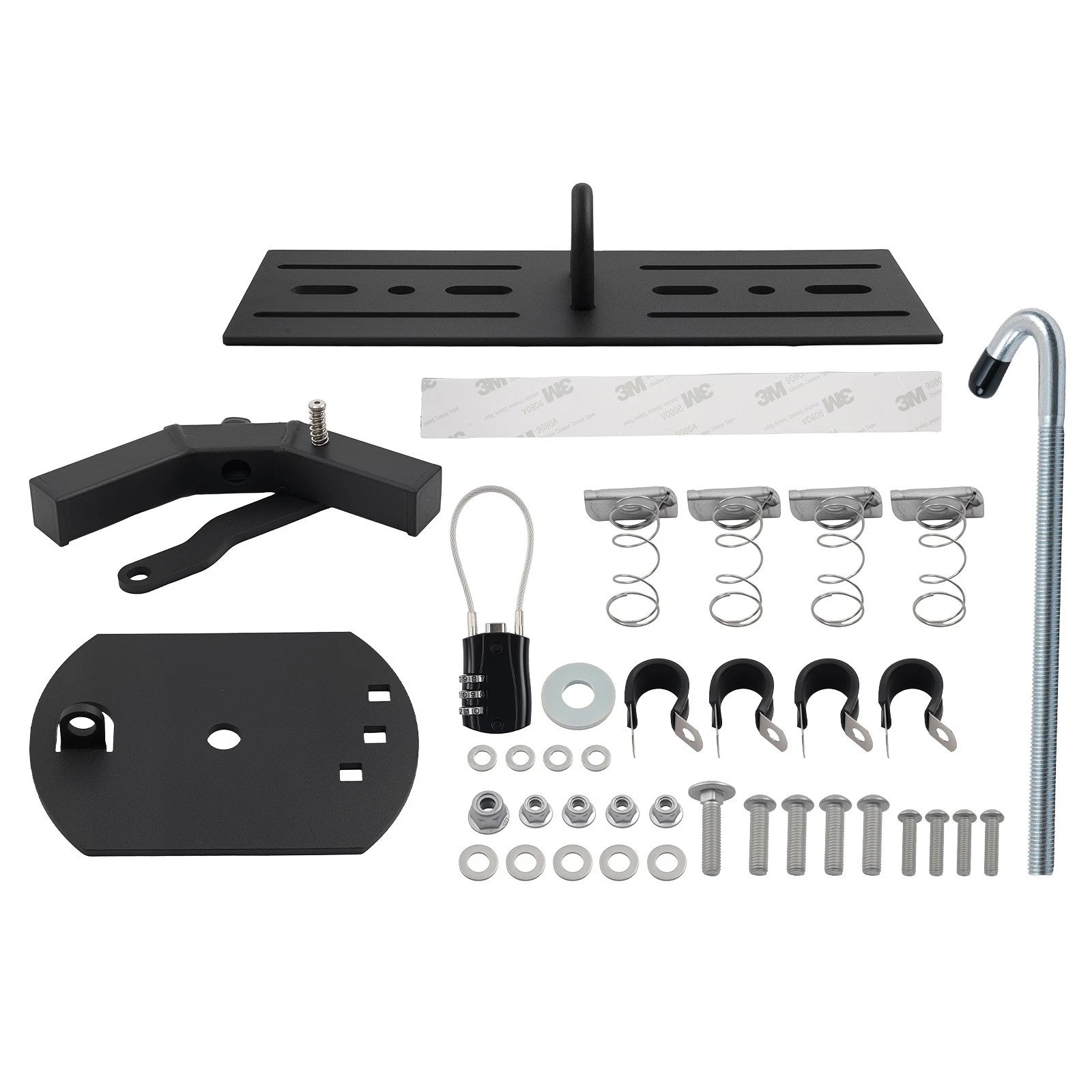 Roof Mount Spare Tire Carrier for SUV Truck Jeep (Black)