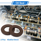 2X Oil Seal Rotary Shaft Seal FKM Rubber 45x85x10mm for Various Models