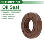 Oil Seal FKM Rubber 17x35x8mm for Various Models (5 Pcs)