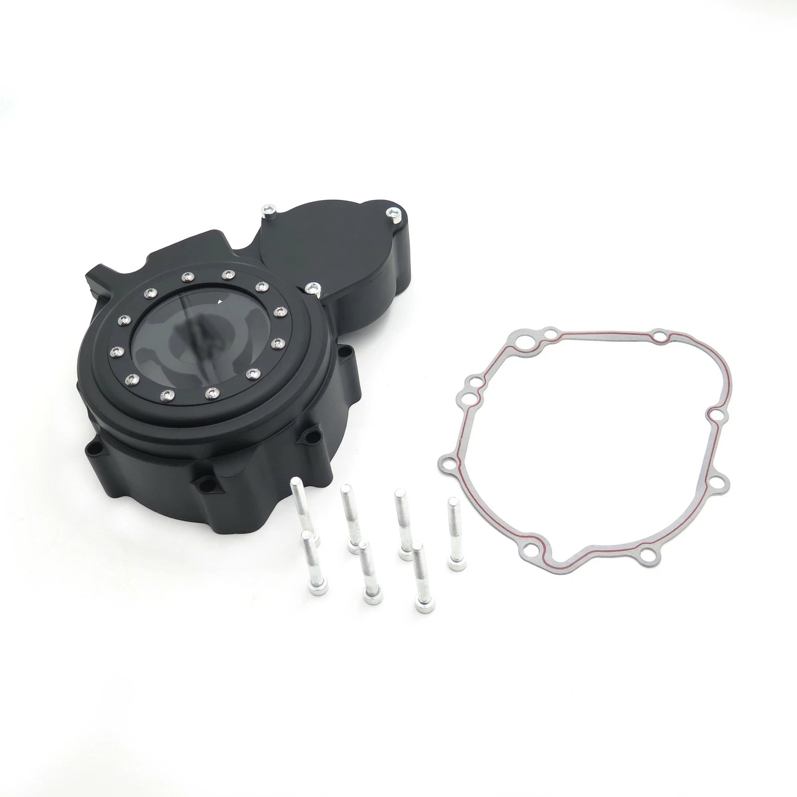 Billet Engine Stator Cover for Suzuki GSXR 600/750 (2006–2024) - Clear/Black