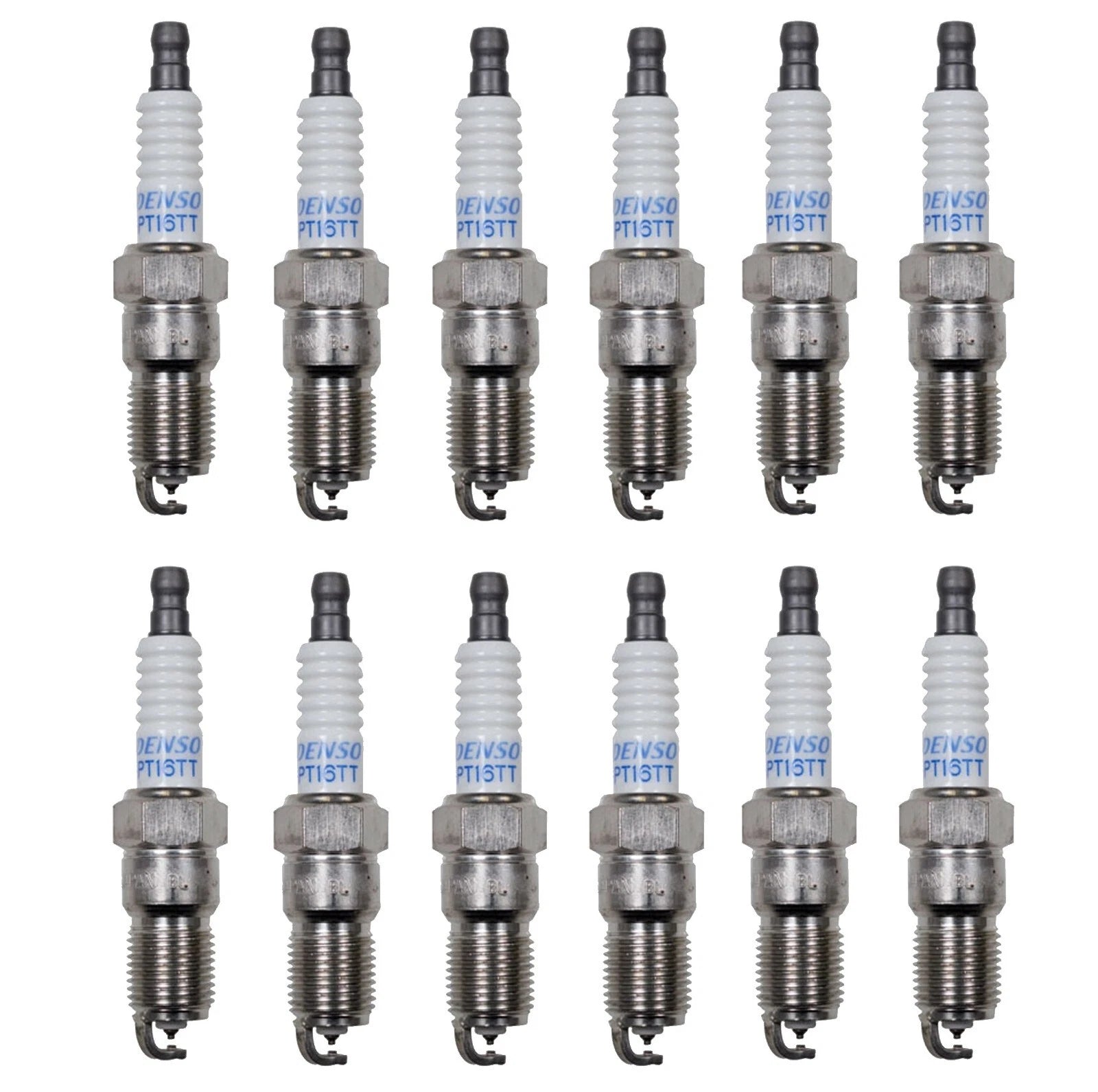 Set of 12 Denso Platinum TT Spark Plugs (Gap 0.040) for