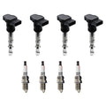 Set of 4 Ignition Coils & Denso U-Groove Spark Plugs for Audi A4 (2002)
