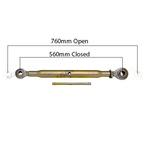 Set of 2 Top Link (Cat. 1/2) 560mm/760mm for Massey Ferguson Tractors