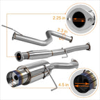 4.5" Burnt Tip Muffler Catback Exhaust System for Honda Civic EK/EJ/EM (1996–2000)