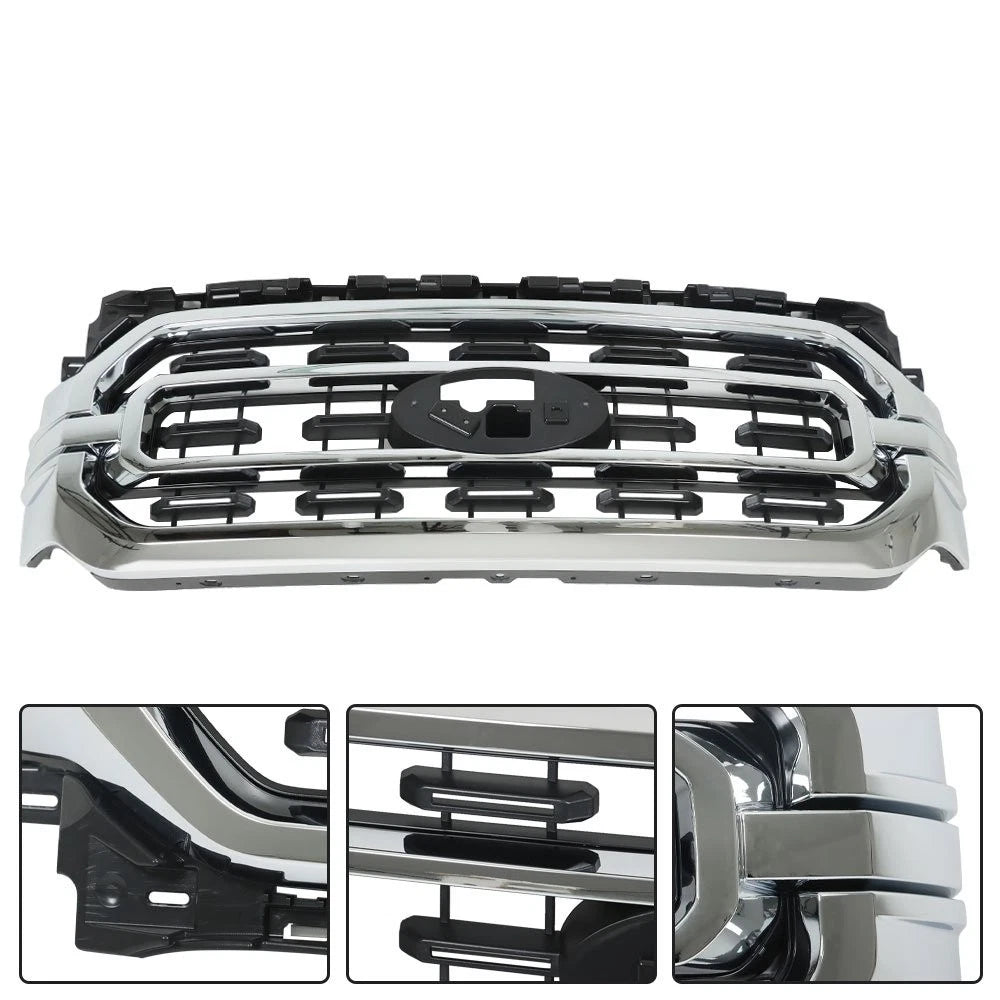 Front Bumper Grille for Ford F150 XLT (2021â2022) Chrome Trim