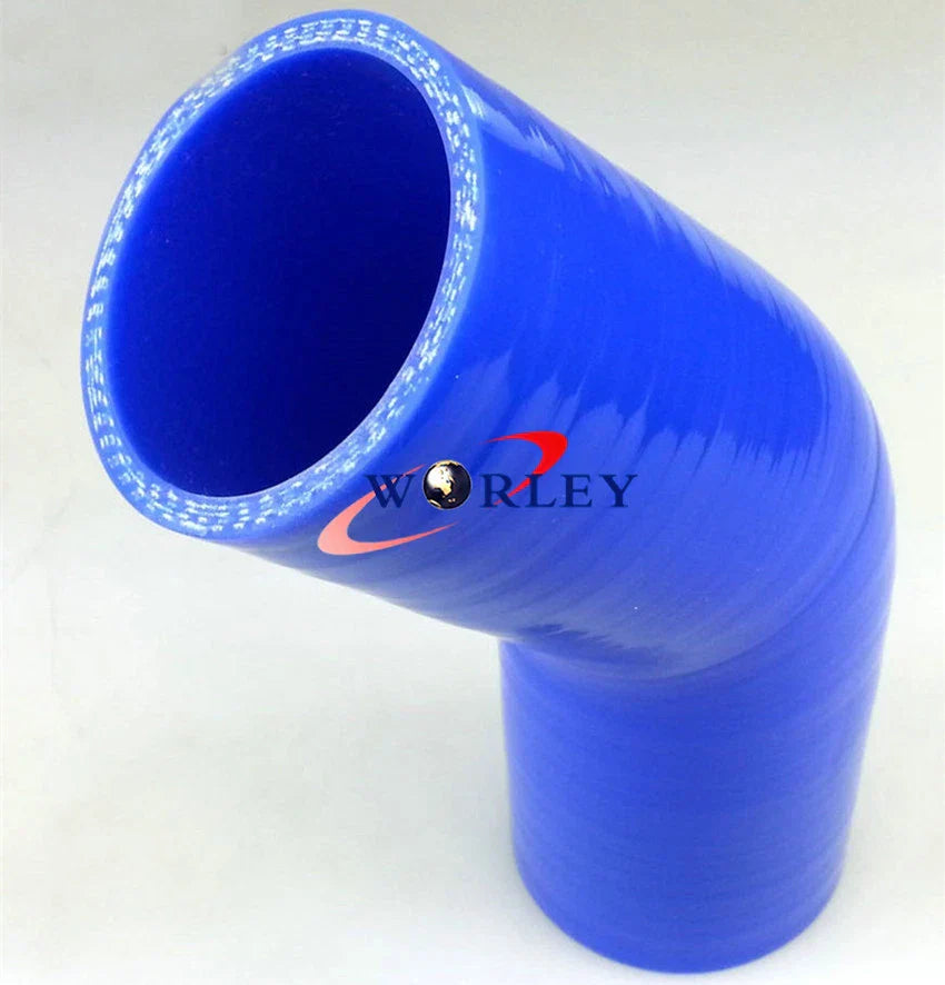 Silicone 45�� Reducer Elbow Hose Intercooler Pipe 64mm to 51mm - BLACK