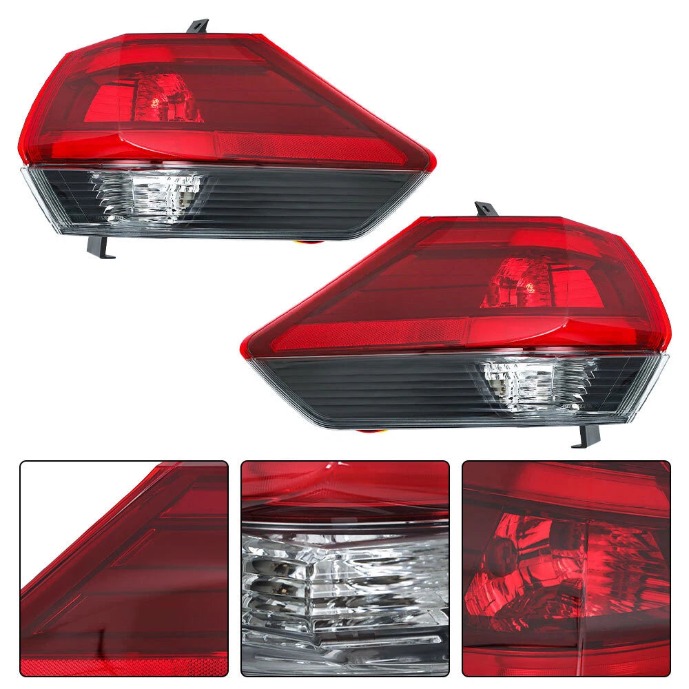 Tail Light Assembly Set of 2 for Nissan Rogue (2017–2019) Red Rear Brake