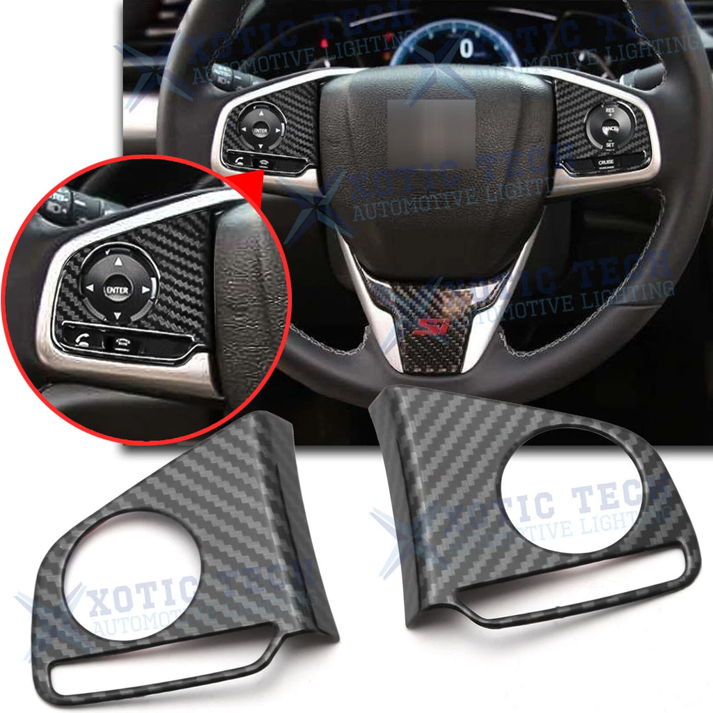 Carbon Look Driver Side Button Cover Trim for Honda Civic (2016–2021)