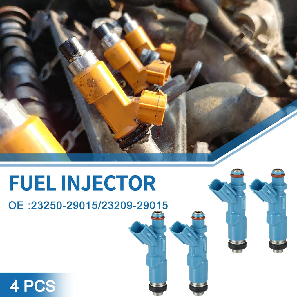 Set of 4 Fuel Injectors No.23250-29015 for Toyota Yaris Vitz (1999–2005)