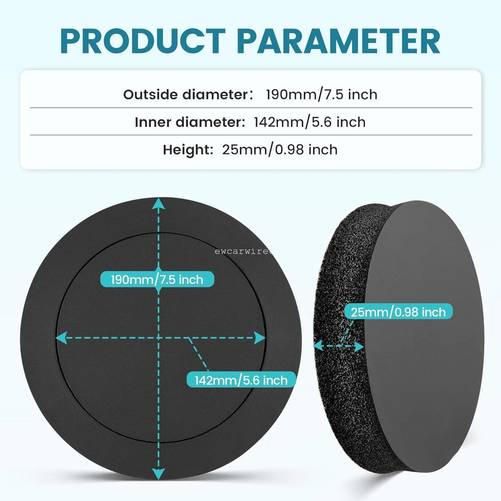Set of 4 Foam Speaker Rings for Car Door Speakers 6.5"