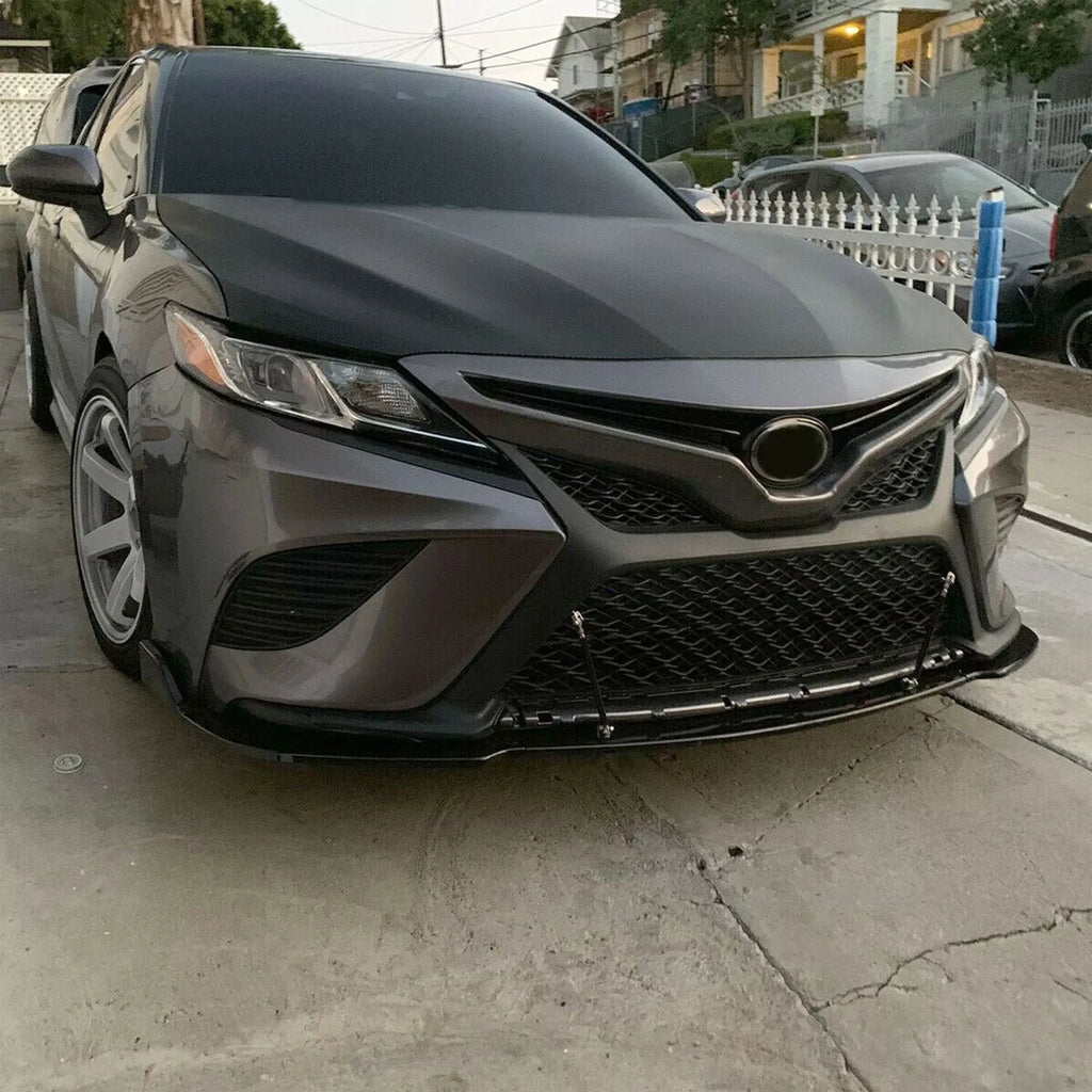 Front Bumper Lip Splitter for Toyota Camry (2018-2020) Gloss Black