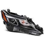 Set of 2 Headlight Assemblies for Toyota Camry SE (2021–2023) Black Housing Clear Lens