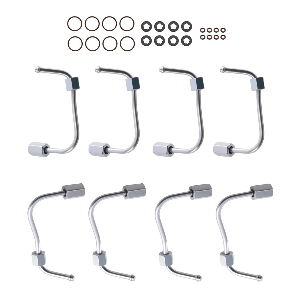 8x Fuel Injector Tube and Seal Kit for Ford F-250 F-350 F-450 F-550 (2011–2019)