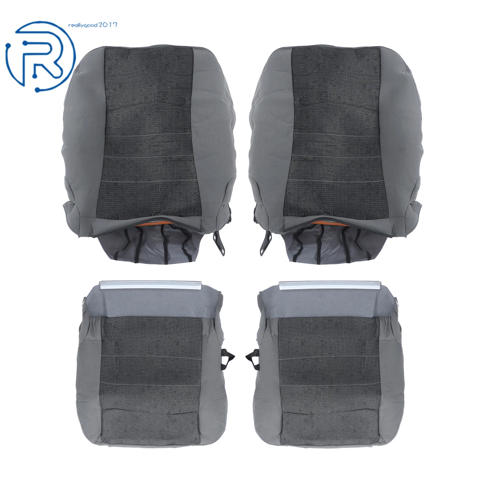 Set of 4 Cloth Seat Covers for Dodge Ram 1500 2500 3500 (2013–2018)
