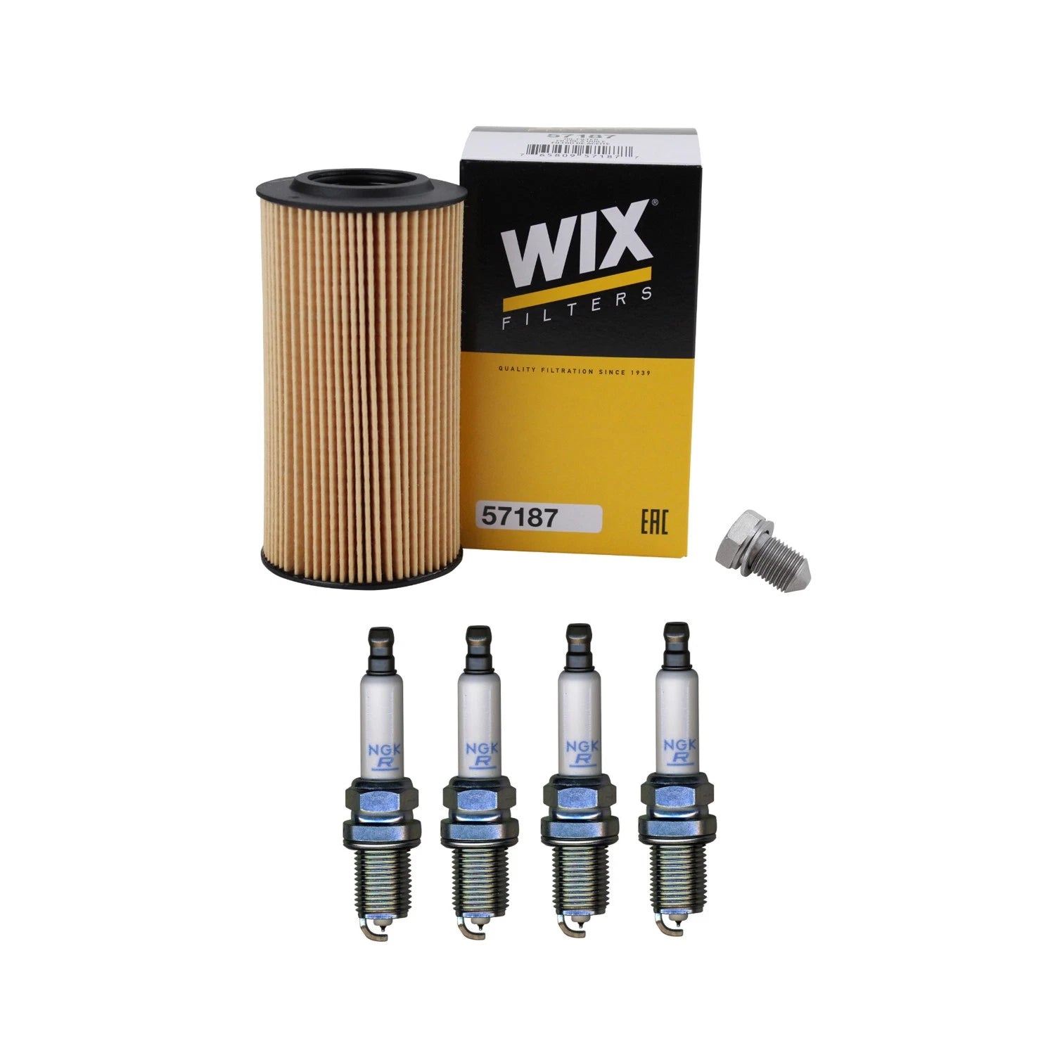 Wix Engine Oil Filter & NGK 4 Laser Platinum Spark Plugs for Golf