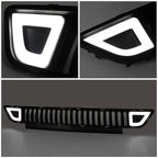 Vertical Mesh LED DRL Front Lower Bumper Grille for Ford Mustang (2015–2017)