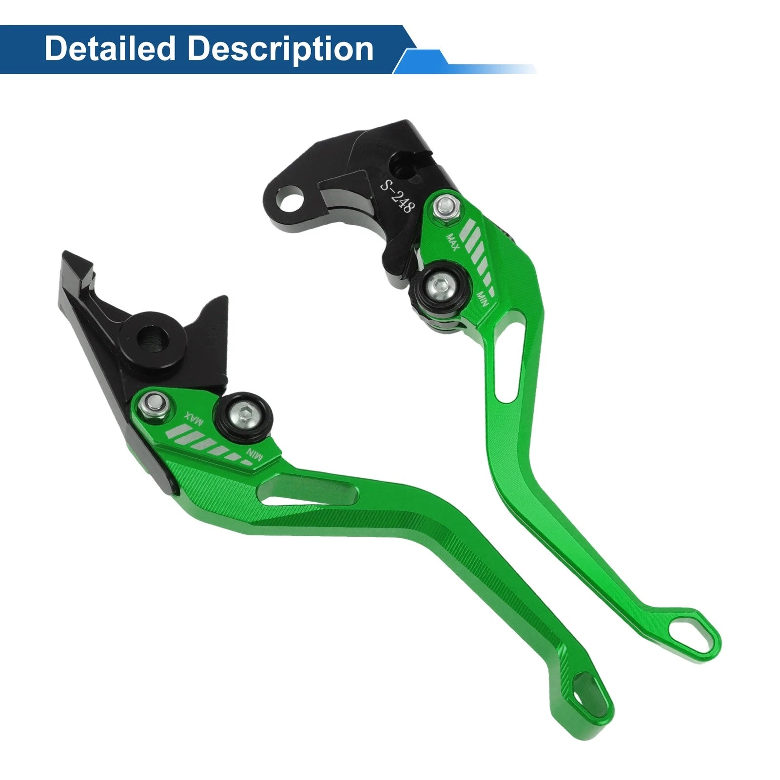 6 Position Adjustable Brake Clutch Levers for Suzuki GSX8S (2023–2025) Green